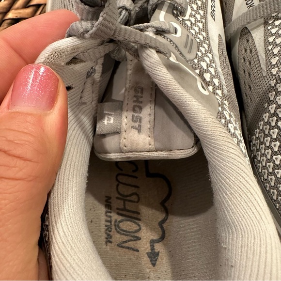 Brooks Ghost 14 Running Shoes, Grey, Women's 8 - Picture 6 of 10